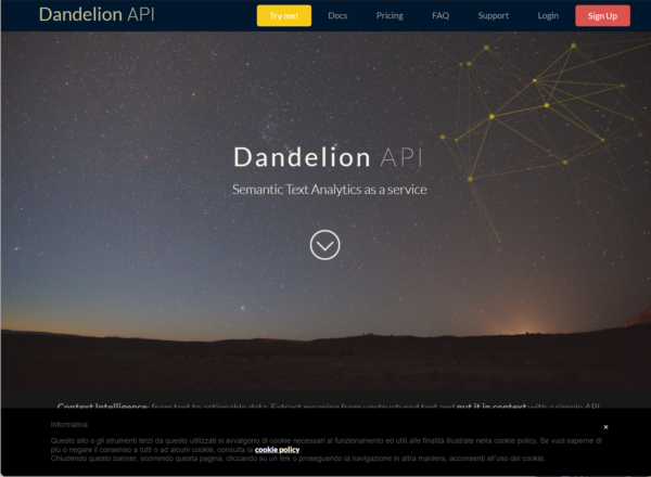 英文分词Dandelion API申请教程