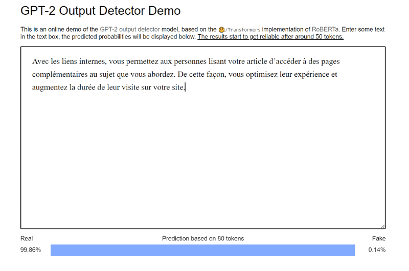 Gpt 2 output detector 