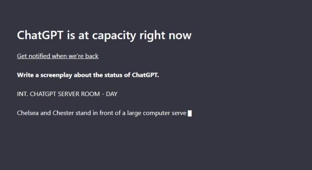 ChatGPT is at capacity right now